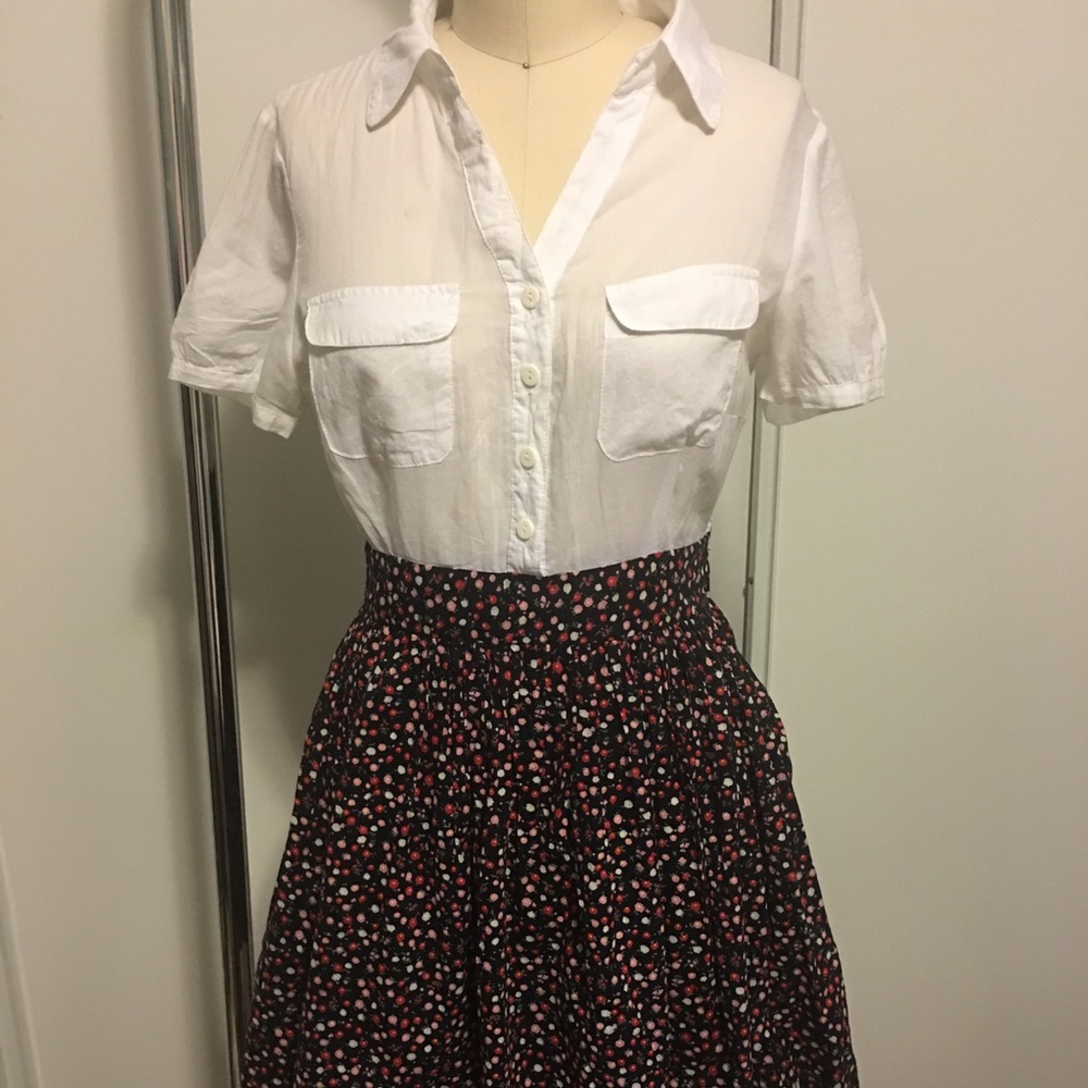 Jack B.B. Dakota dress Floral Skirt White Blouse